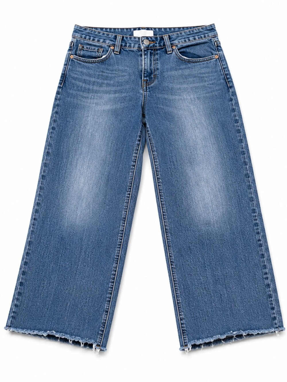 Universal Thread Medium Blue Wide-Leg Raw-Hem Jeans